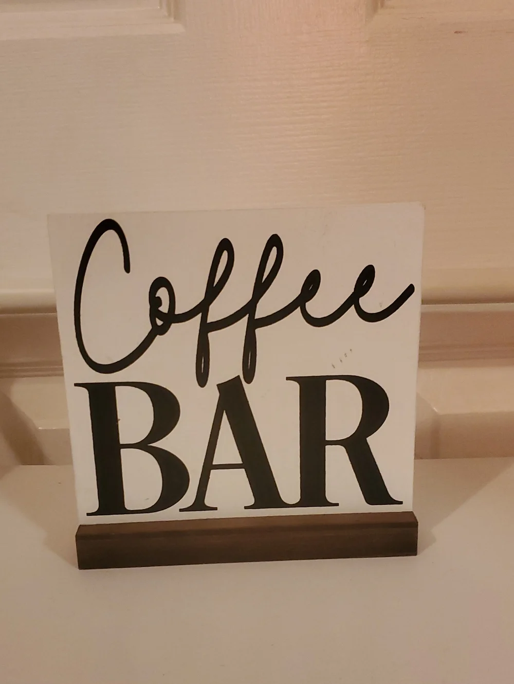 Coffee Bar Decorative Sign - White and Black